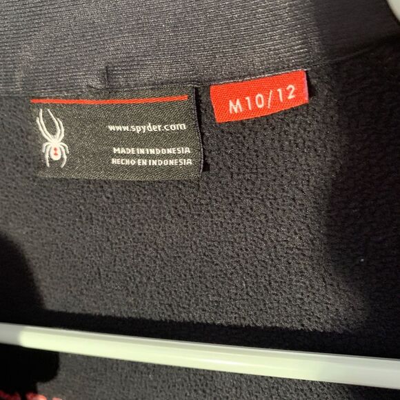 Spyder Black Jacket with Red Accents Boys Sz 10/12 - Picture 8 of 8